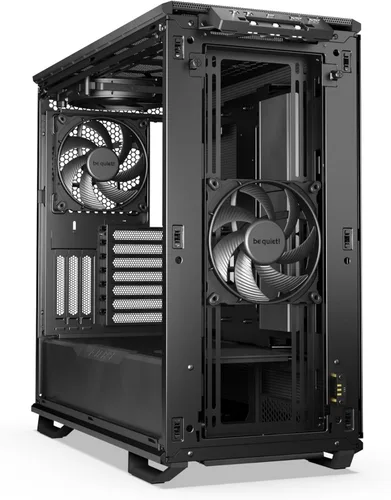 Vista 3 de Caja de PC Dark Base 701 de Torre Midi Frente de Malla Flujo de Aire Optimizado 3 Ventiladores Silent Wings 4 Preinstalados Iluminación ARGB