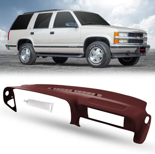 Vista 12 de DashSkin Funda de tablero de plástico moldeado compatible con C1500 K1500 Tahoe Suburban Yukon 1997-2000 y 1997-2000 Escalade en negro - Fabricado