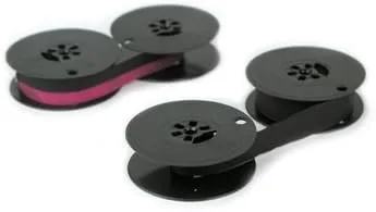 Dos cintas universales para máquina de escribir, 1 negro y 1 negro y 1 rojo combo doble bobina de tela de 1/2 pulgada para máquinas de escribir