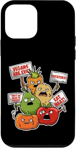 Vista 16 de iPhone 16 Veggie Protest Funny Sayings Vegetable Puns Vegan Jokes Gift Case