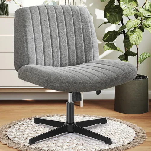 Vista 18 de DUMOS Silla cruzada sin ruedas con patas para oficina, amplia y cómoda, asiento para tareas de computadora, asiento de tarea de computadora sin