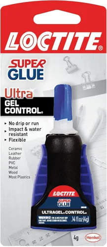 Loctite Super Glue Ultra Gel Control, Transparente, Botella de 0.14 fl oz, 1 Paquete - Superpegamento para Plástico, Madera, Metal, Manualidades de Henkel Corporation