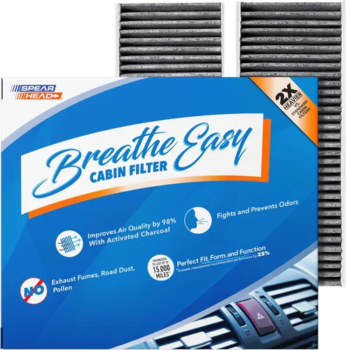 Vista 56 de Filtro de cabina AC y calefactor de defensa contra olores Breathe Easy de Spearhead, se ajusta como OEM, hasta un 25% más duradero con carbón