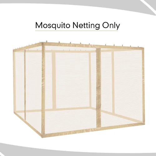Vista 2 de Mosquitera de repuesto para kiosco tamaño 10 pies x 10 pies (solo mosquitera de azebo)