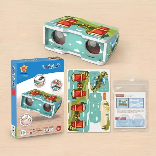 Vista 4 de Kit de binoculares STEM DIY - Construye y explora óptica, astronomía