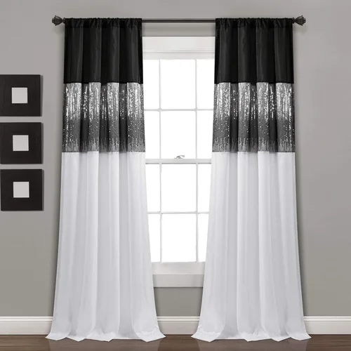 Vista 26 de Lush Decor Night Sky Panel de cortina 100 % opaco, para sala, dormitorio, comedor (cortina individual), 42 pulgadas de ancho x 84 pulgadas de largo