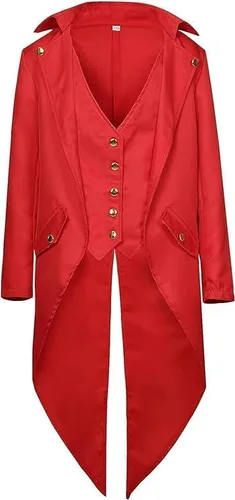 Vista 2 de Abrigo medieval steampunk renacentista para niños, abrigo victoriano, disfraz de Halloween con bastón y sombrero de copa.