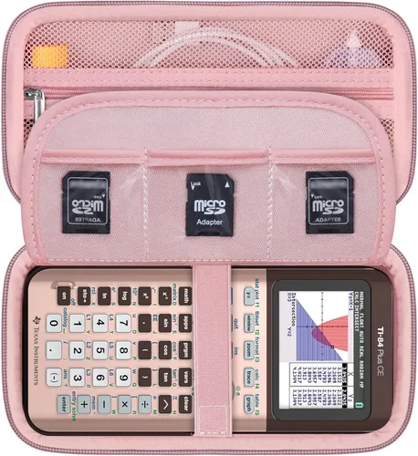 Vista 7 de Funda rígida para calculadora gráfica de color Texas Instruments TI-84 Plus CE/TI-84 Plus/TI-83 Plus CE/Casio fx-9750GIII, soporte de almacenamiento