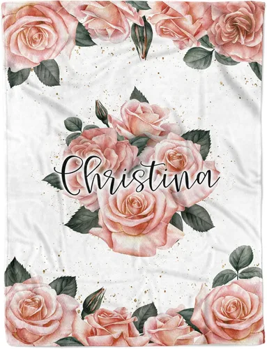 Vista 10 de Arteaga Manta de conejo personalizada para niñas, manta de bebé personalizada para recién nacidos, tamaño King