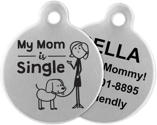 Vista 14 de If It Barks - Etiquetas de identificación de mascotas grabadas para perros - Etiquetas de identificación personalizadas de acero inoxidable