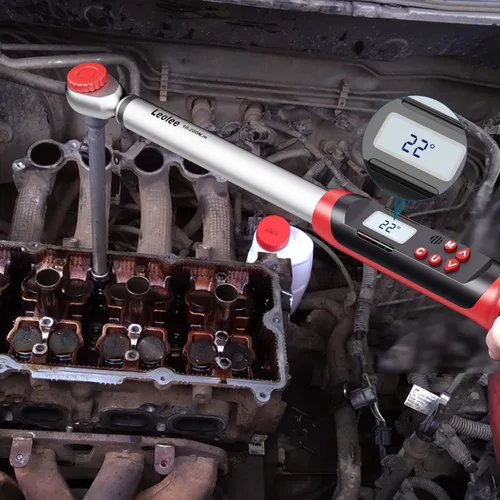 Vista 7 de Leolee - Llave dinamométrica digital de 1/2 pulgada con ángulo, 7.38-147.5 pies-libra/10-200 Nm, llave dinamométrica electrónica con valor