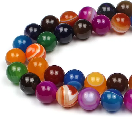 Vista 35 de MJDCB Cuentas de Amatista Natural de Ensueño Redondas de Piedra Cuentas Sueltas para Hacer Joyas 15" (8mm)