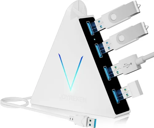 Vista 11 de FlyingVHUB Hub USB 3.0 de 4 puertos, torre concentrador USB con cable extendido de 2 pies, divisor USB para laptop, PC, PS4, PS5, Xbox, mouse