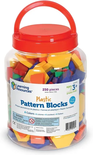 Vista 4 de Learning Resources Bloques de patrón de plástico - Juego de 250, a partir de 3 años