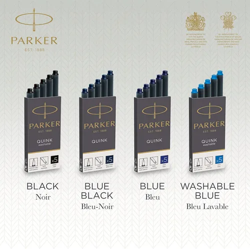 Vista 7 de PARKER QUINK - Cartuchos largos de repuesto de tinta para pluma estilográfica, color negro, 5