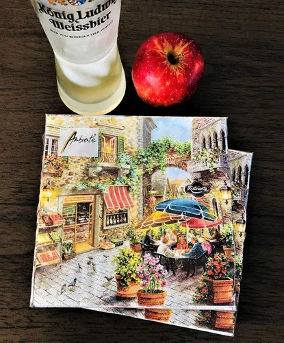 Vista 5 de Servilletas de café de 13 x 13 pulgadas, servilletas de panadería, servilletas de otoño, servilletas de papel de decoupage, servilletas de papel