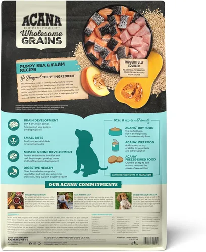 Vista 28 de ACANA - Receta para cachorros de perro, 4.5 libras Alimento seco para perros con alto contenido en proteínas y sin cereal, el embalaje puede variar