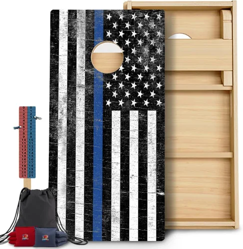 Vista 122 de BackYardGamesUSA Juego de tablas de Cornhole Pro Fabricado en Estados Unidos Abedul báltico 3/4 Sin rebote Patas triples gruesas Dos 2