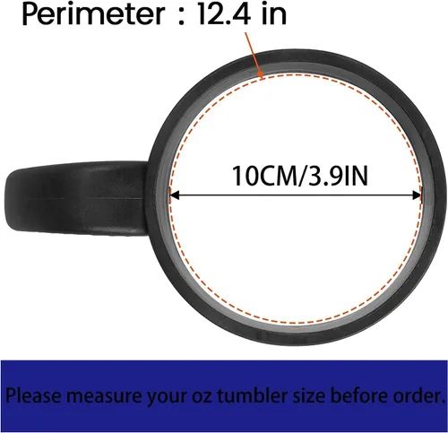 Vista 2 de 2 piezas de mango negro para vaso de 30 onzas, compatible con Ozark Trail, YETI, RTIC, taza de viaje, SIC, Rambler