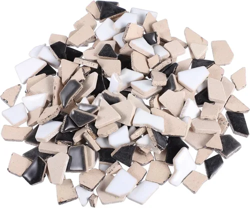 VOSAREA Mosaico de cerámica DIY Mosaico Azulejo de mosaico de flores Cesta de vidrio Mosaico de vidrio Azulejos de mosaico esmaltado Artesanías de