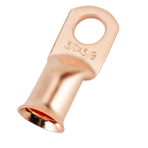 Vista 7 de 2 AWG 5/16 '' Stud (10 piezas), Terminal de anillo de batería resistente, conectores de calibre, terminales de alambre de cobre, terminales, Glod