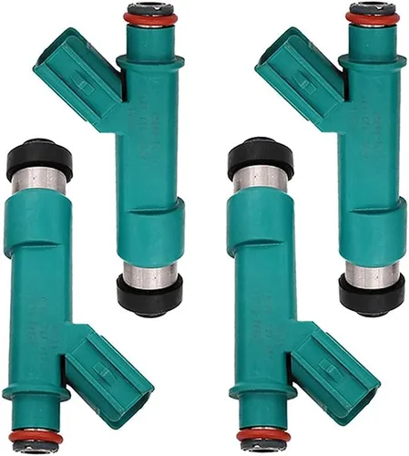 23250-28080 Juego de 4 inyectores de combustible de repuesto para Toyota Camry 04-09, Corolla Matrix 09-13, Highlander 04-07, RAV4 Solara 04-08,