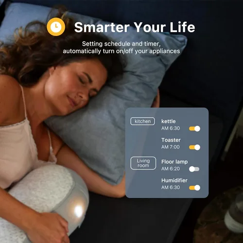 Vista 6 de THIRDREALITY - Enchufe inteligente M3, paquete de 4 unidades, Matter sobre Wi-Fi, 15 A/1800 W máx., certificado ETL, diseño compacto, funciona