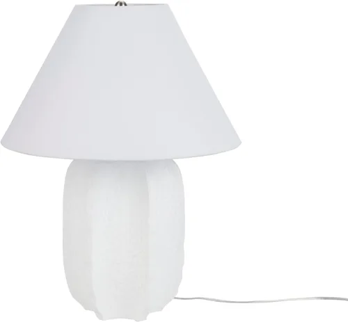 Vista 5 de Nourison Home Lámpara de mesa de yeso de cerámica texturizada blanca de 25 pulgadas para dormitorio, sala de estar, consola, mesa auxiliar