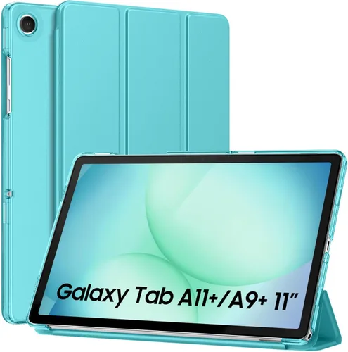 Vista 30 de MoKo Funda para Galaxy Tab A9+/A9 Plus de 11 pulgadas 2023, Funda Protectora Inteligente Delgada con Soporte y Carcasa Trasera Translúcida de PC