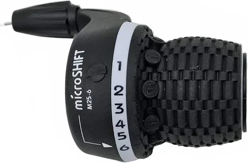 Vista 2 de Microshift MTB Bicicleta Twist Grip Gear MS25-6 Cambios 3X6 Velocidad DIP Compatible para Shimano