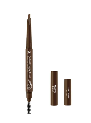 Vista 8 de Absolute New York Perfect - Lápiz de cejas de doble punta para dar forma, rellenar y definir las cejas (MEBP01 negro duro)
