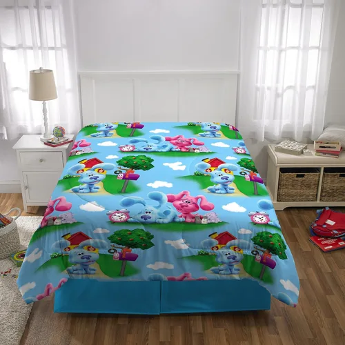 Vista 4 de Franco - Edredón de microfibra suave para niños, tamaño matrimonial, Blue's Clues