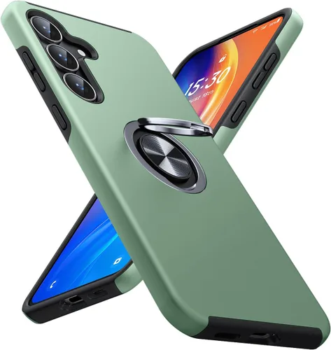 Vista 33 de JAME Funda para teléfono Samsung Galaxy A17/A26 5G con protector de pantalla [2 paquetes] Soporte de anillo Soporte Soporte de doble capa Militar a