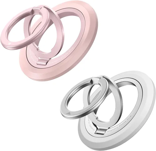 Vista 24 de SYNCWIRE Soporte magnético para anillo de teléfono para MagSafe - Soporte de agarre para teléfono con destellos con rotación de 360° y anillo