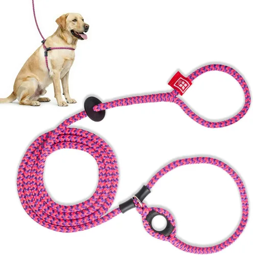 Vista 13 de Harness Lead Juego de arnés y correa para perro sin tirones, arnés antitirones para todas las razas y tamaños, diseño de cuerda acolchada de una