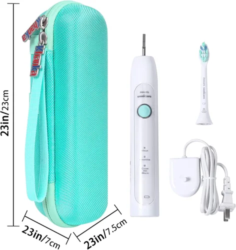 Vista 7 de khanka Estuche de viaje para cepillo de dientes eléctrico rígido con 2 tapas de pasta de dientes, compatible con Philips Sonicare ProtectiveClean