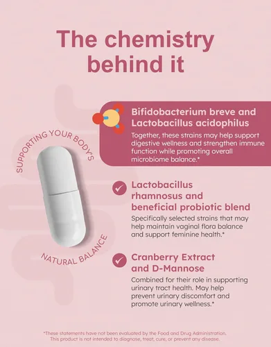 Vista 7 de Probióticos diarios para mujeres y hombres con Bifidobacterium Longum y prebióticos para la salud intestinal + probióticos para mujeres