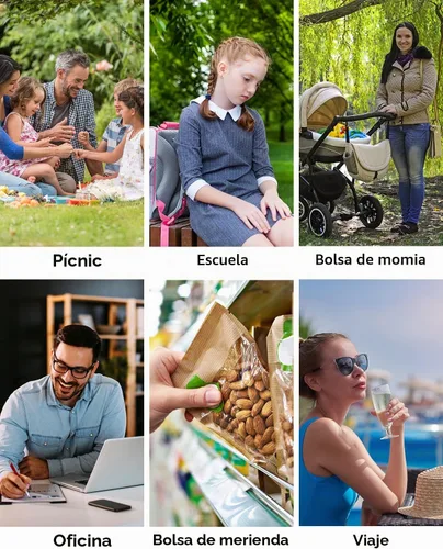 Vista 7 de Bolsa de almuerzo aislada, bolsa térmica impermeable para el trabajo