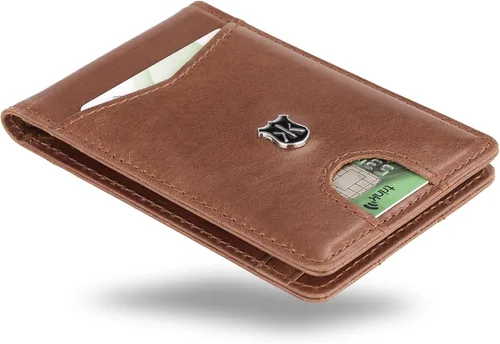 Vista 6 de KONACK Minimalist Wallet For Men with RFID Blocking Front Pocket Bifold Leather Mens Wallet with Gift Box