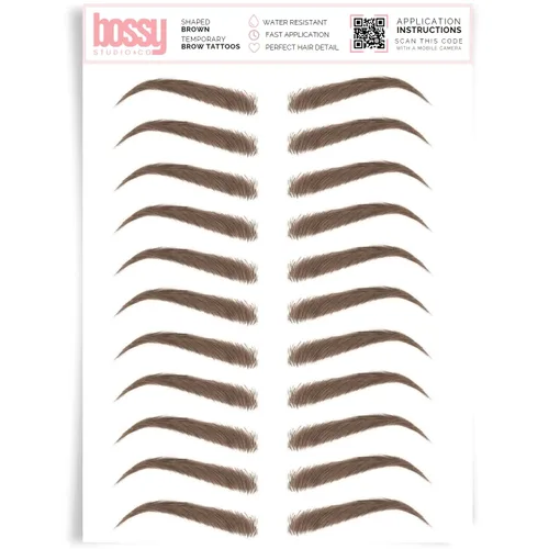 Vista 108 de Brows by Bossy Tatuaje temporal para cejas 8 colores y 6 estilos adhesivos impermeables para cejas, tatuajes falsos para el cabello como pelar