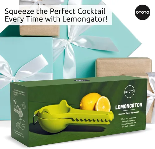 Vista 9 de OTOTO Lemongator Exprimidor de Limón Manual - Exprimidor de Limón Fácil de Sostener Manual para Limón, Lima, Naranjas - Libre de BPA, Apto