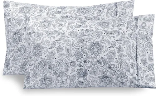 Vista 26 de Elegant Comfort Juego Ultra Suave de 2 Fundas de Almohada con Estampado Floral - 1500 Microfibra de Calidad Premium de Hotel, Suaves y Lisas
