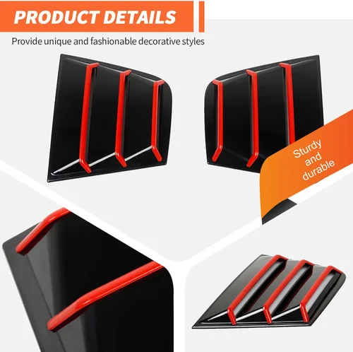 Vista 6 de Coberturas para Rejillas de Ventilación Lateral Compatibles con 2011-2021 Dodge Charger SXT/GT/R/T/SRT/SRT Hellcat Widebody/Scat Pack (Negro B)