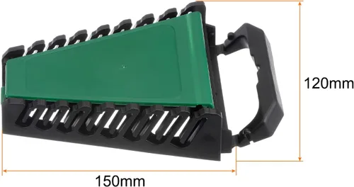 Vista 2 de HARFINGTON Organizador de llaves de 2 piezas, 8 ranuras de 5.9 x 4.7 pulgadas, soporte de herramientas de plástico ABS con asa para llevar