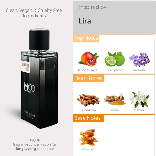 Vista 5 de Fragancias Mod Perfume De Oro Brillante Para Las Mujeres Fragancia Floral Larga Duración Extrait De Parfum 1.7 fl oz