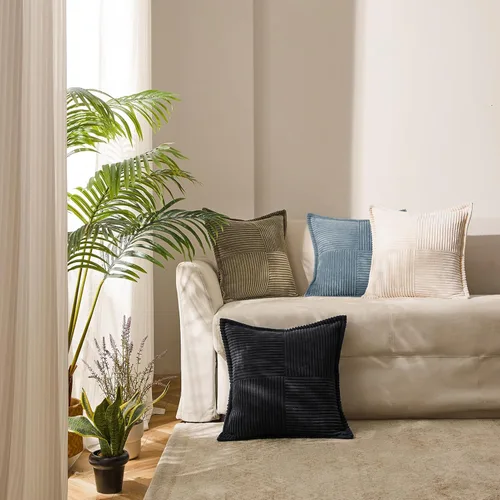 Vista 5 de Topfinel Juego de 2 fundas de almohada occidentales de 16 x 16 pulgadas, almohadas texturizadas para sofá, cama, sala de estar, cojín cuadrado a