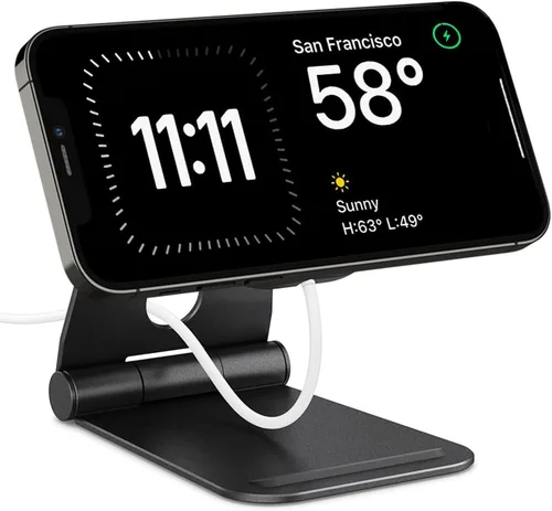 Spigen Soporte de cargador MagSafe, compatible con iPhone 17/16/15/14/13/12, Pixel 10 Series, Pixelsnap, AirPods Pro 3/2/1, AirPods 4/3, soporte