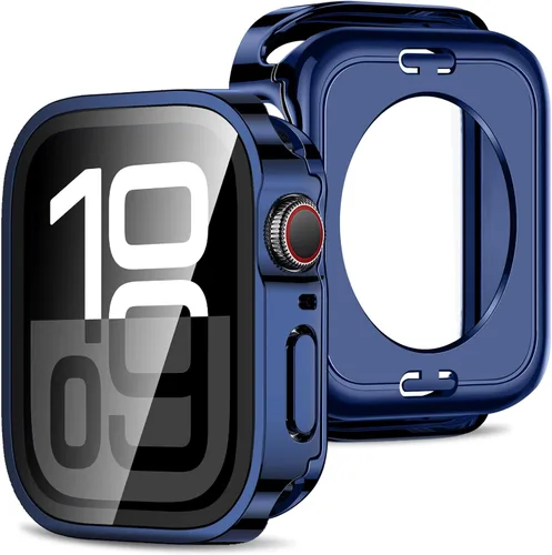 Vista 28 de Amizee 2 en 1 Estuche [Paquete de 2] Compatible con Apple Watch SE 3/2/1 Series 6/5/4 40mm con Protector de Pantalla Integrado, Cubierta Protectora