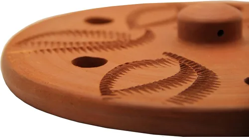 Vista 7 de Plato ponderado de terracota para rollo de hojas de uva, Dolma Dolmades, Tolma Warak Enab, paquete de 2, herramienta perfecta para platos rellenos.