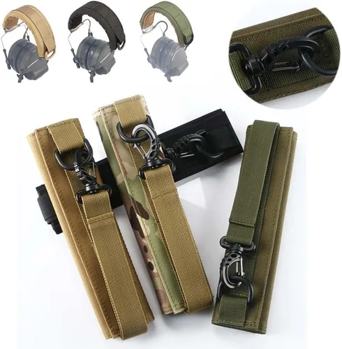 Vista 7 de Cubierta táctica para auriculares modulares avanzados, cubierta de protección de diadema para auriculares